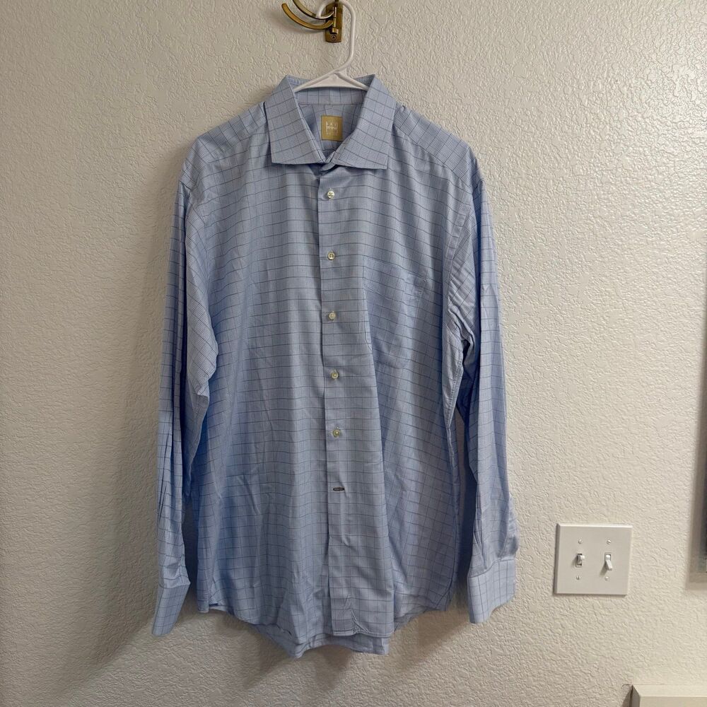 Ike Behar Cotton Dress Shirt Size 17-L